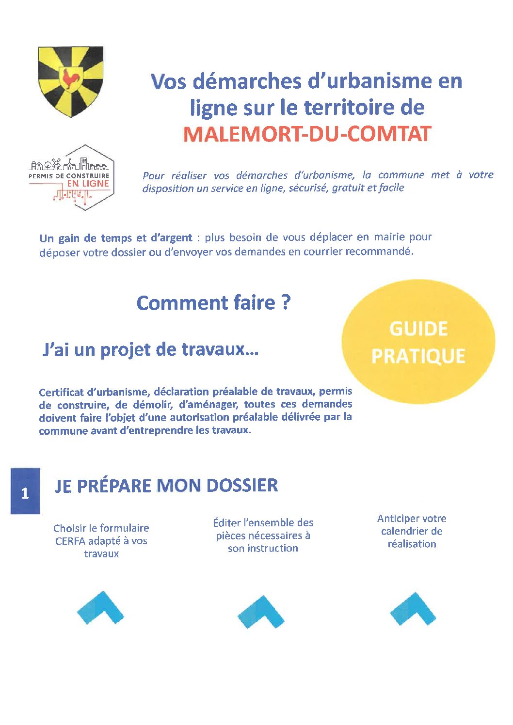 Démarches en ligne de dépôt.