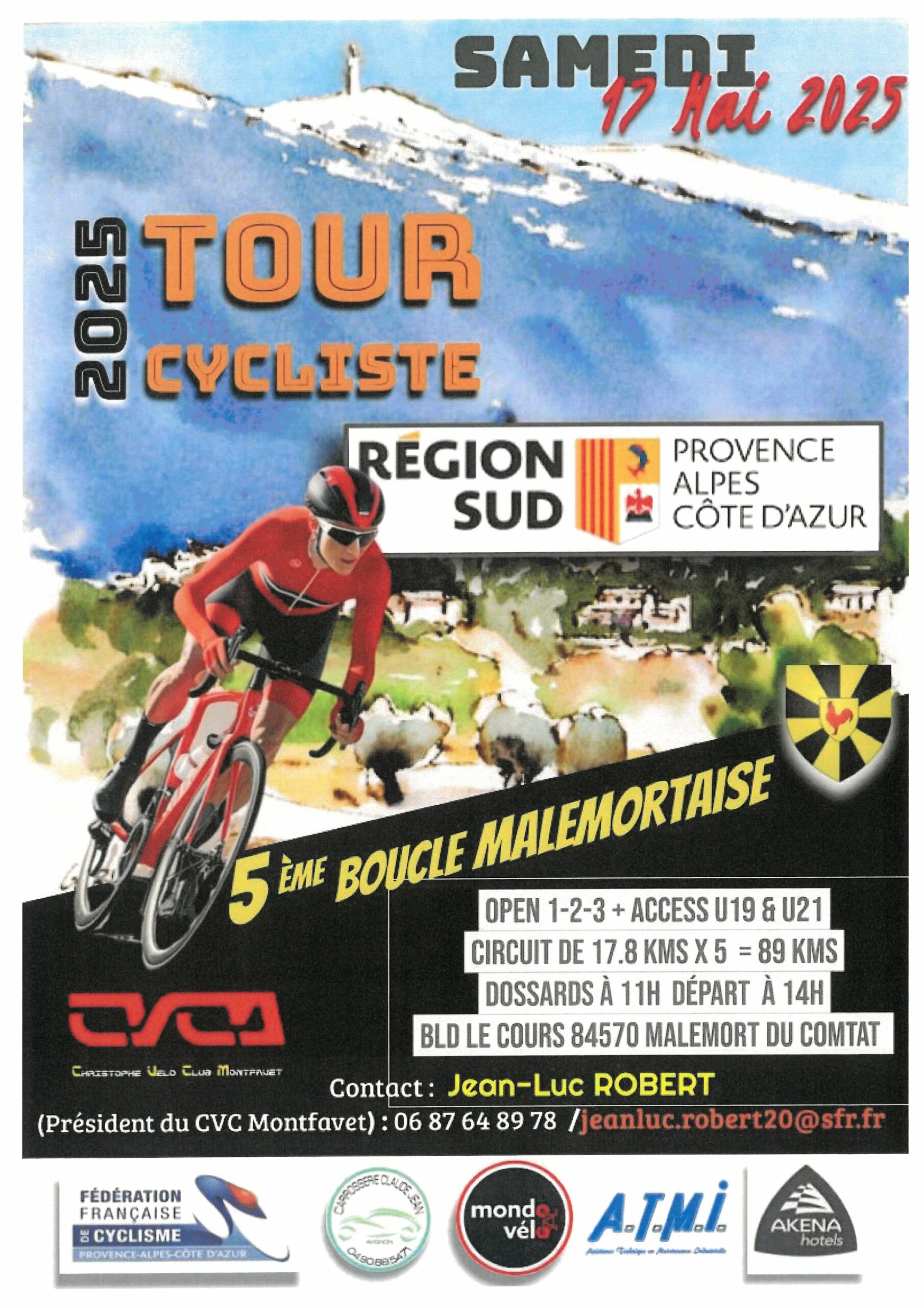 COURSE CYCLISTE OPEN 1-2-3+U19-U21 DU 17 MAI 2025