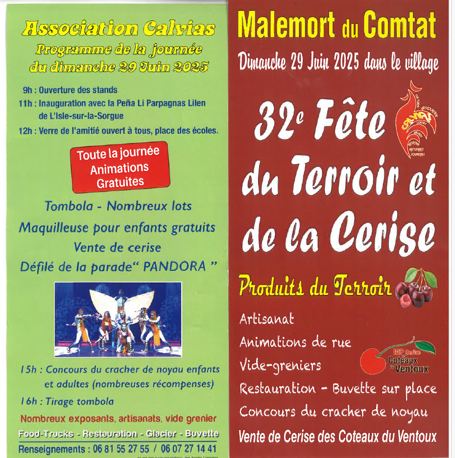 32 ème FÊTE DU TERROIR ET DE LA CERISE