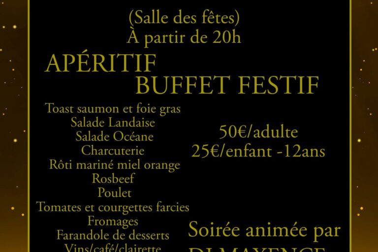 Réveillon de la St Sylvestre le 31/12/2025