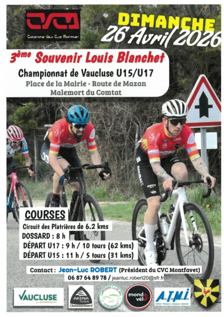 Course cycliste dimanche 26 avril